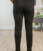 Smooth 5 Pocket 30" Solid Denim Pants, Black, original image number 0